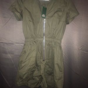 Olive green, Never worn, romper.